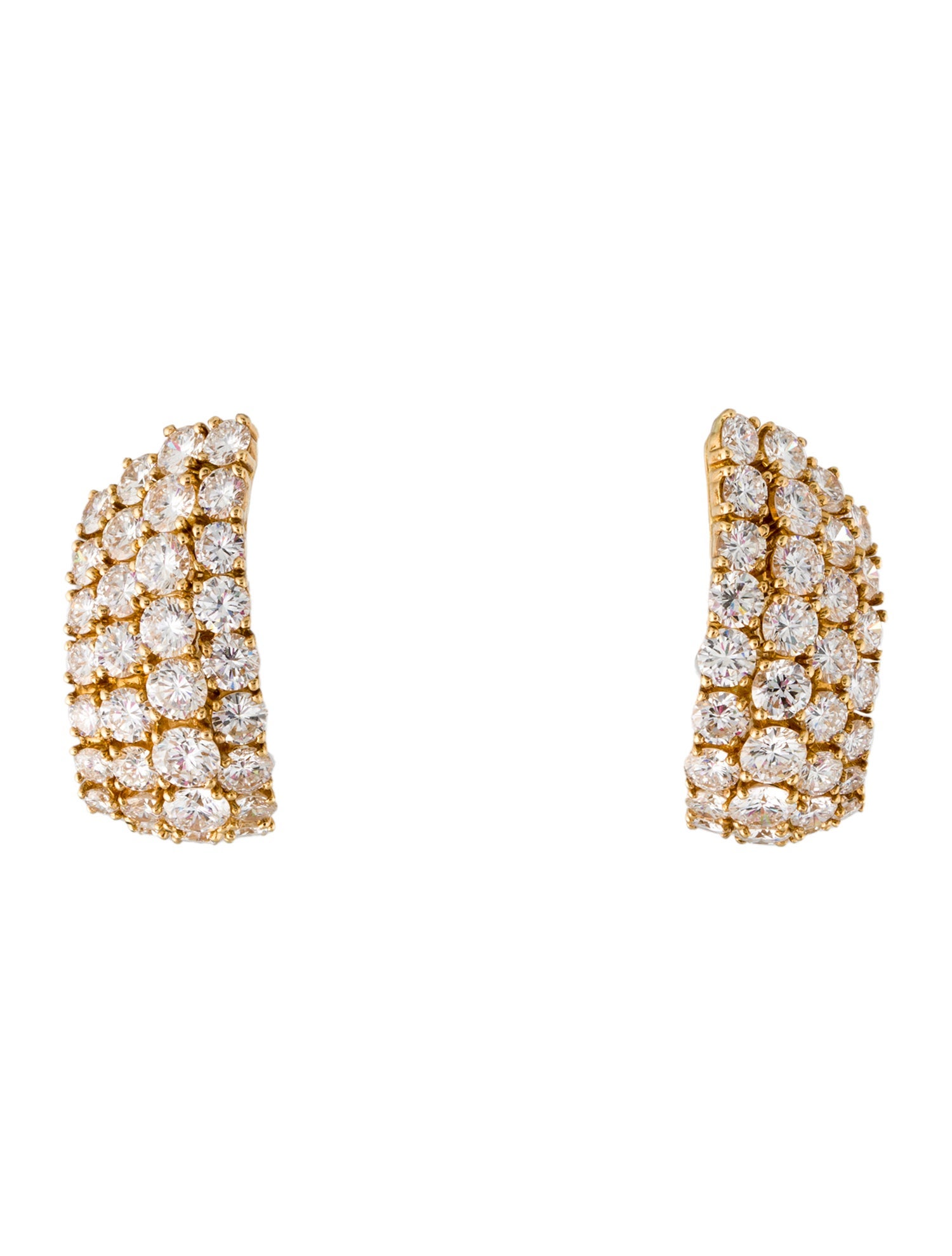Cartier Vintage 18K 9.19ctw Diamond Clip-On Earrings