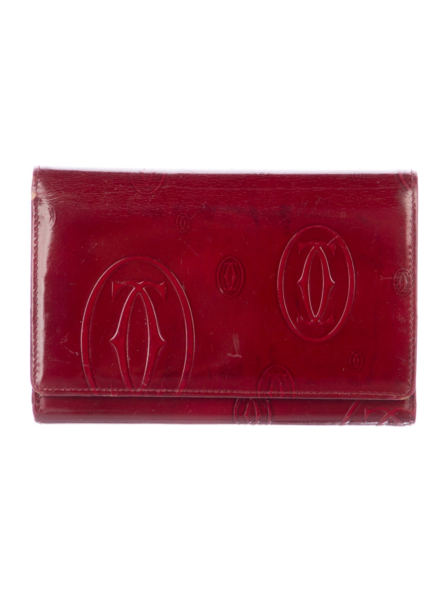 Cartier Patent Leather Compact Wallet
