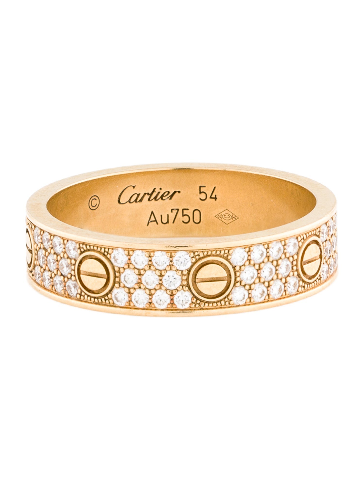 Cartier LOVE Ring, Small Model, Pavéd
