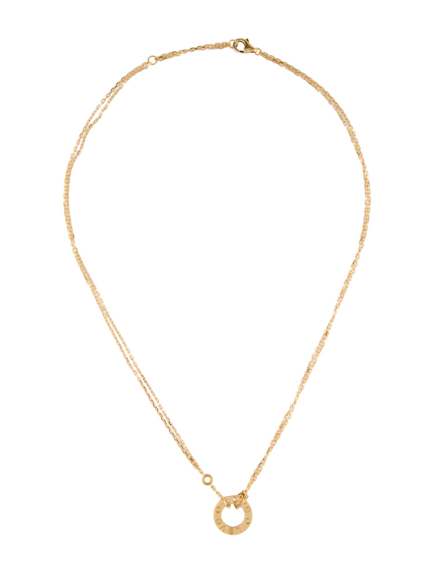 Cartier 2 Diamonds Love Pendant Necklace