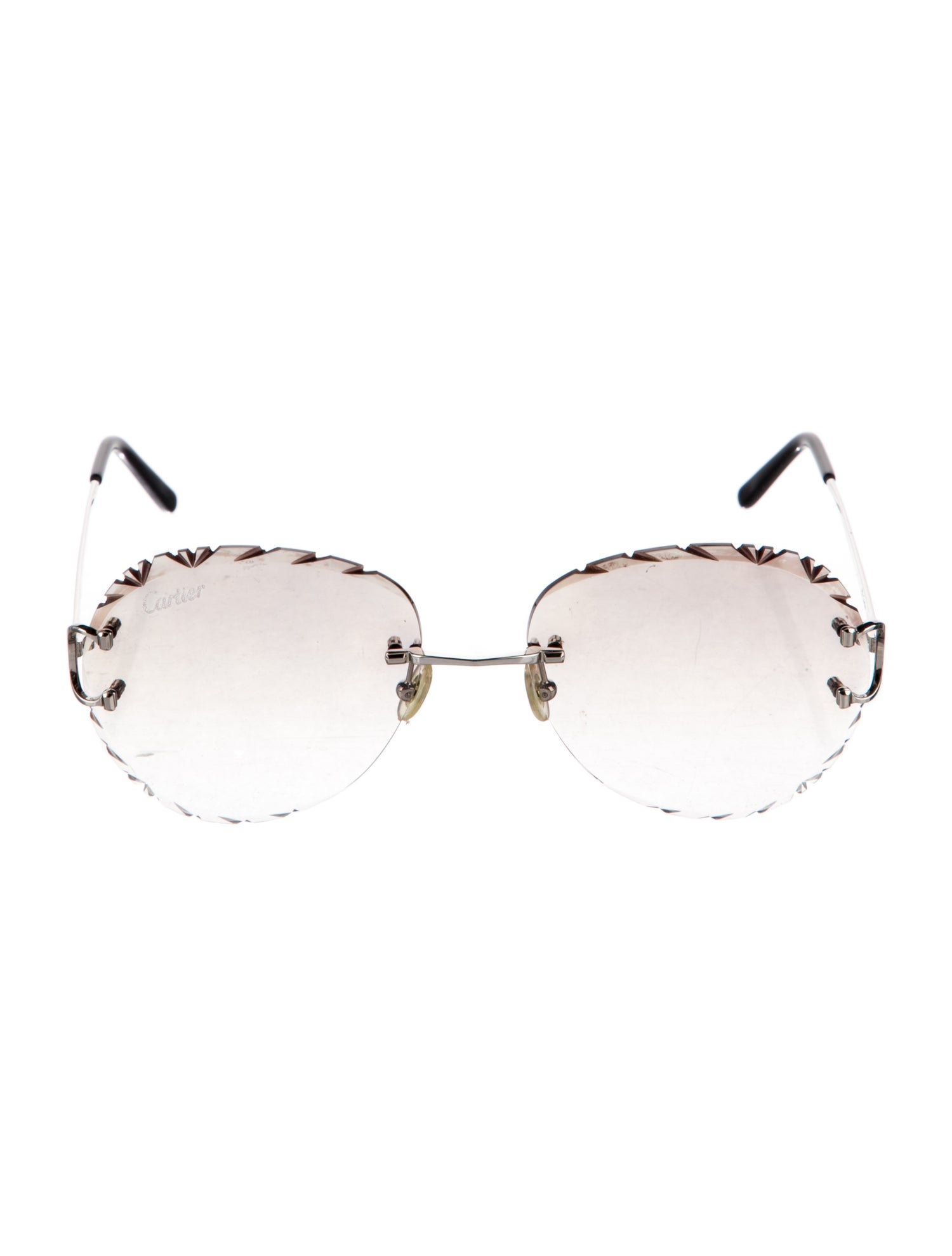 Cartier Signature C Faceted Round Sunglasses