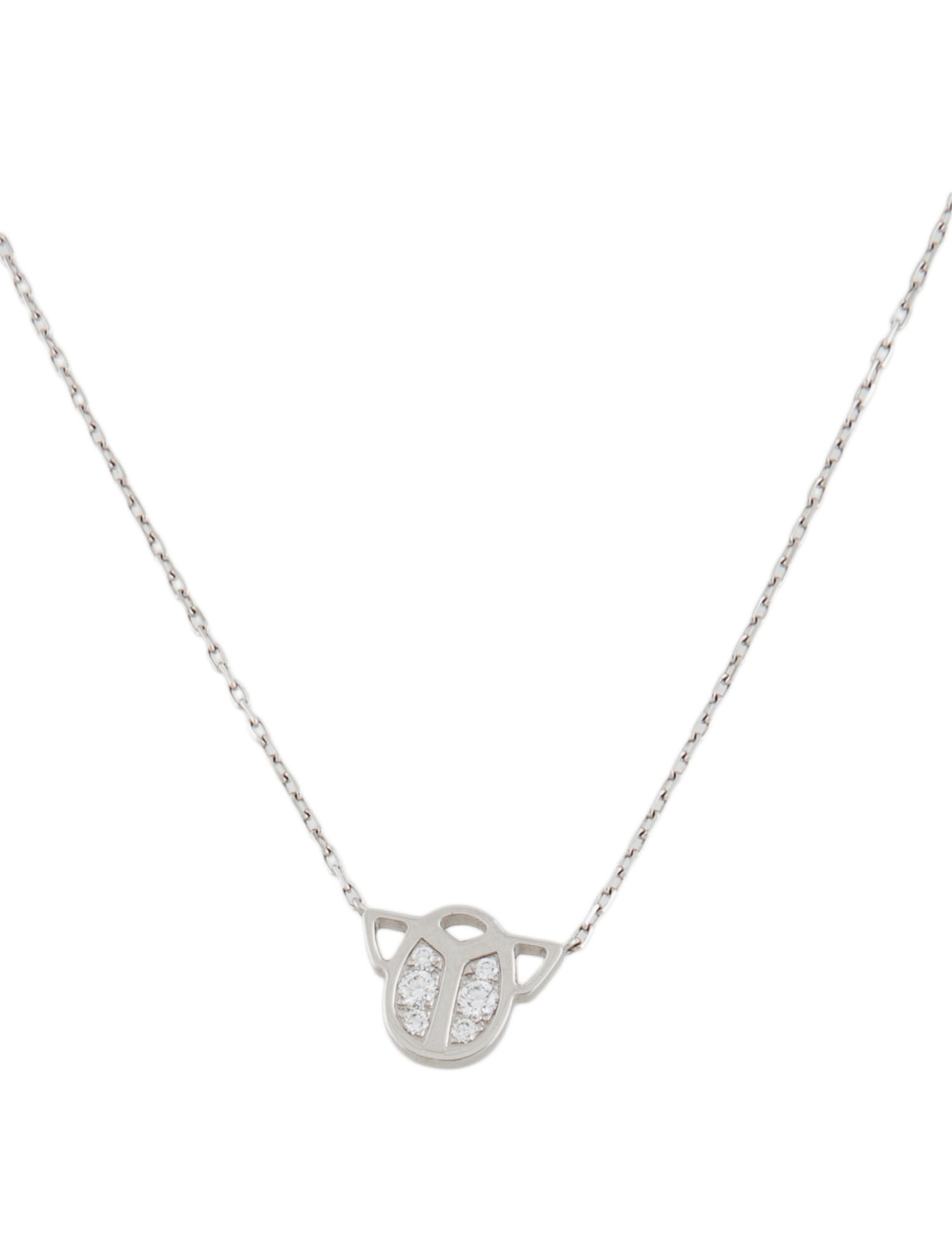 Cartier Diamond Scarab Pendant Necklace