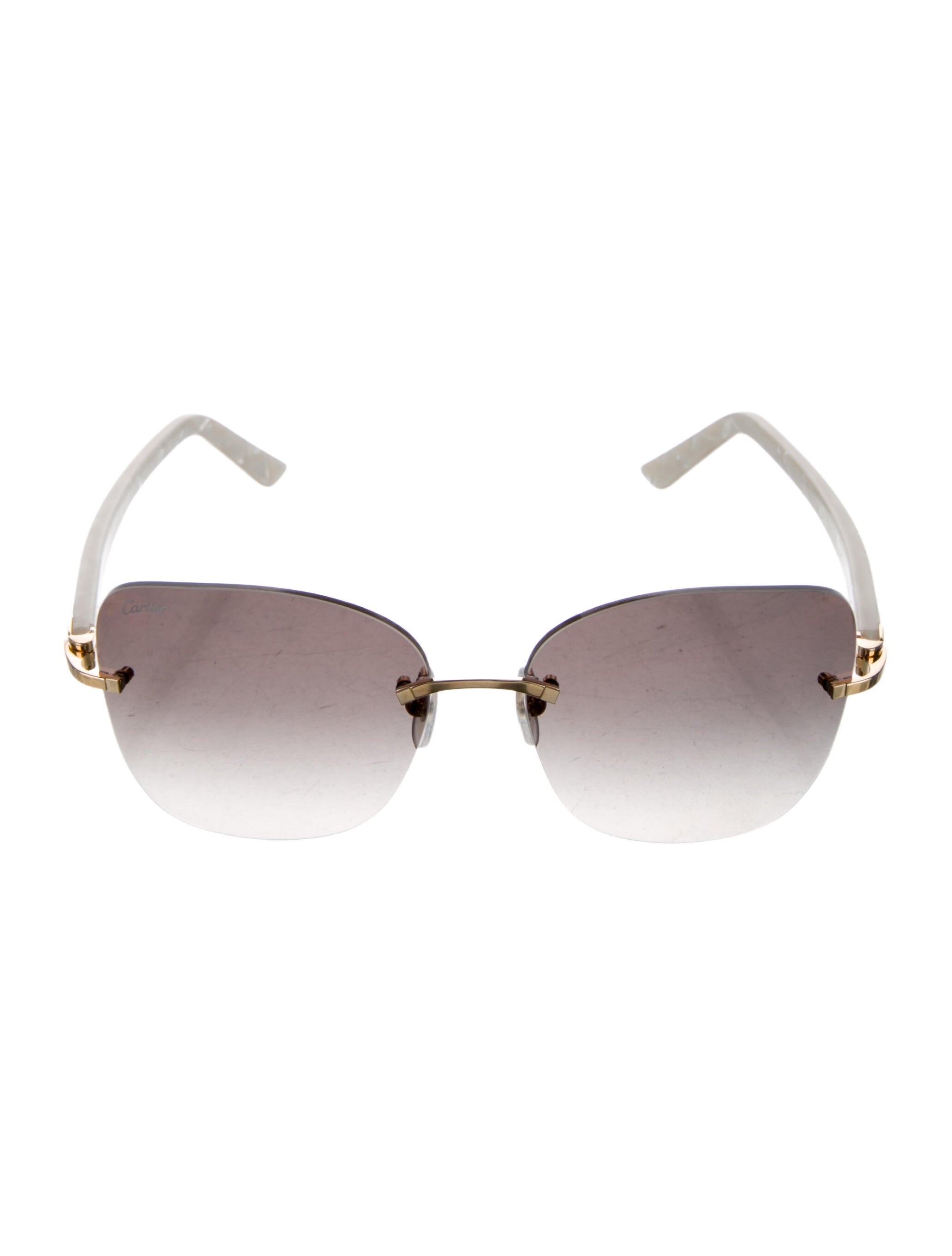 Cartier Gradient Rimless Oversize Sunglasses