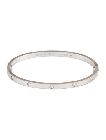 Cartier Bangle 10 Diamonds Love Bracelet, Small Model 17
