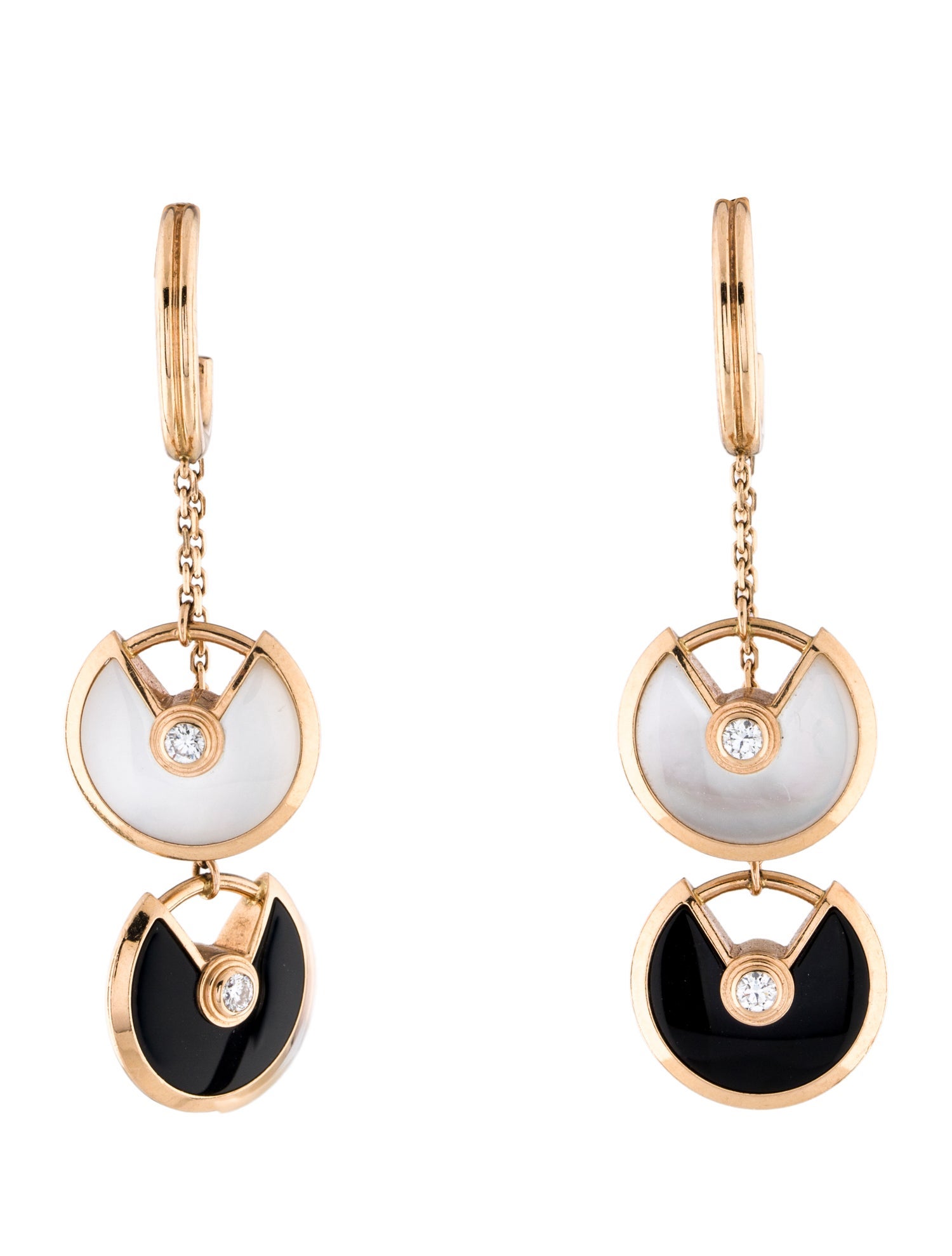 Cartier Mother of Pearl Amulette de Cartier XS Model Earrings