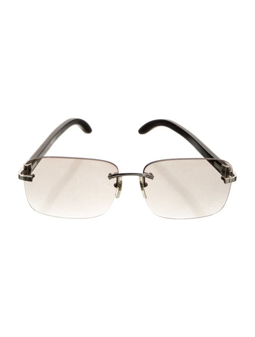 Cartier Gradient Rimless Horn Square Sunglasses