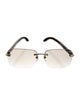 Cartier Gradient Rimless Horn Square Sunglasses