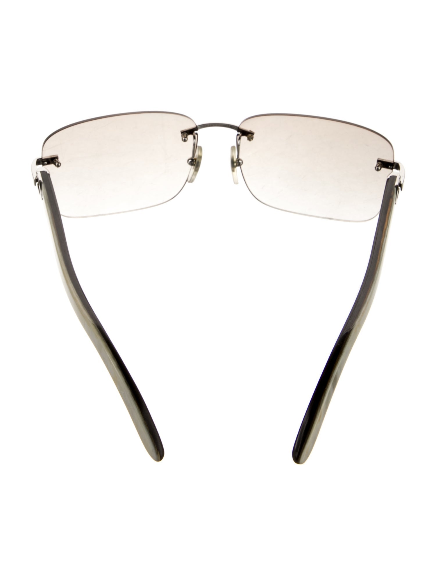 Cartier Gradient Rimless Horn Square Sunglasses