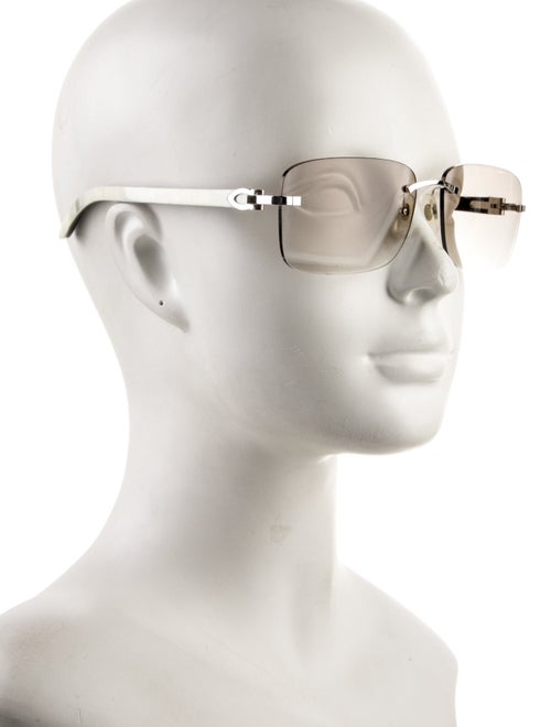 Cartier Gradient Rimless Horn Square Sunglasses