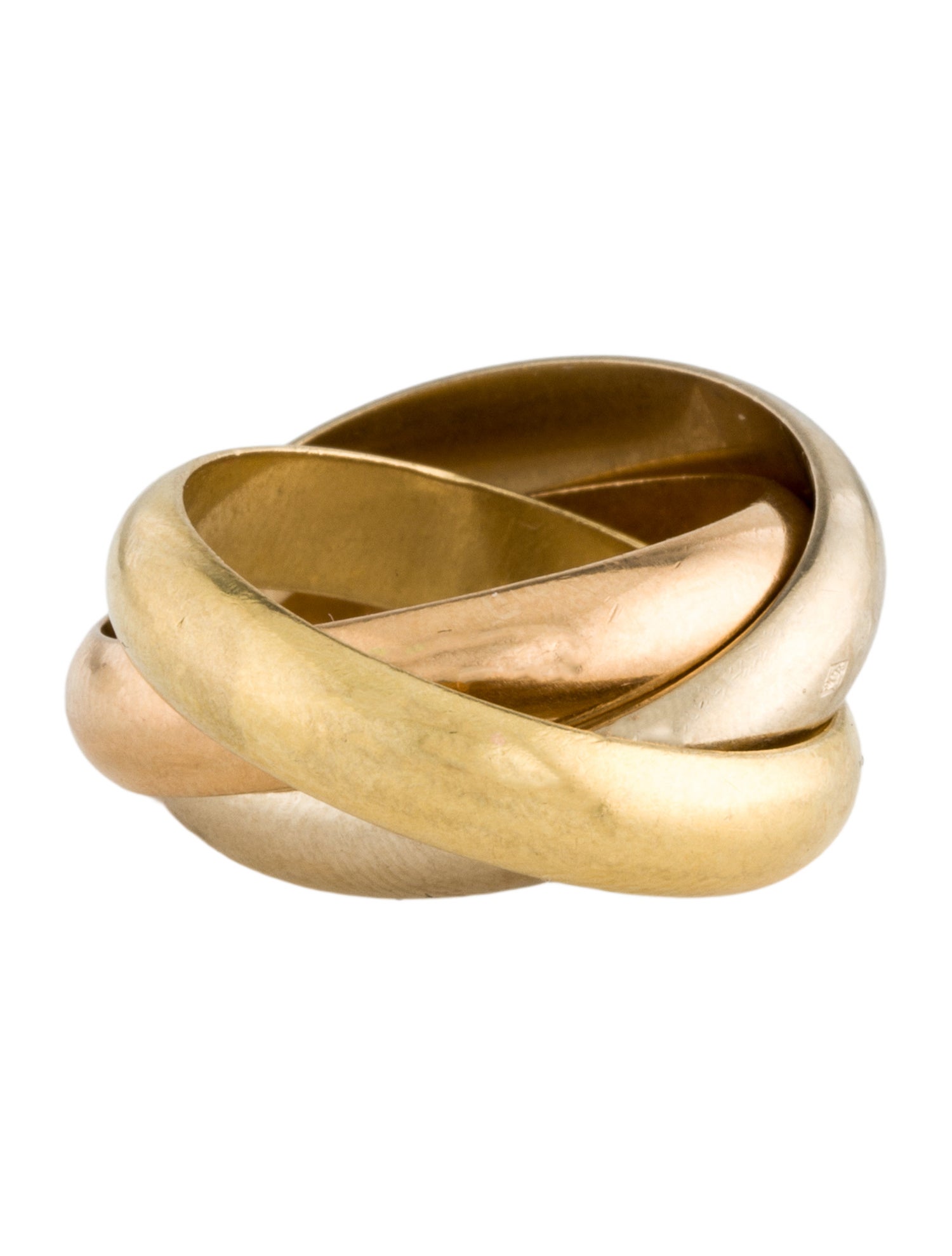 アクセサリー vintage trinity ring dead stock Vintage Trinity Ring, Cartier Style Trinity Ring, 18k Gold