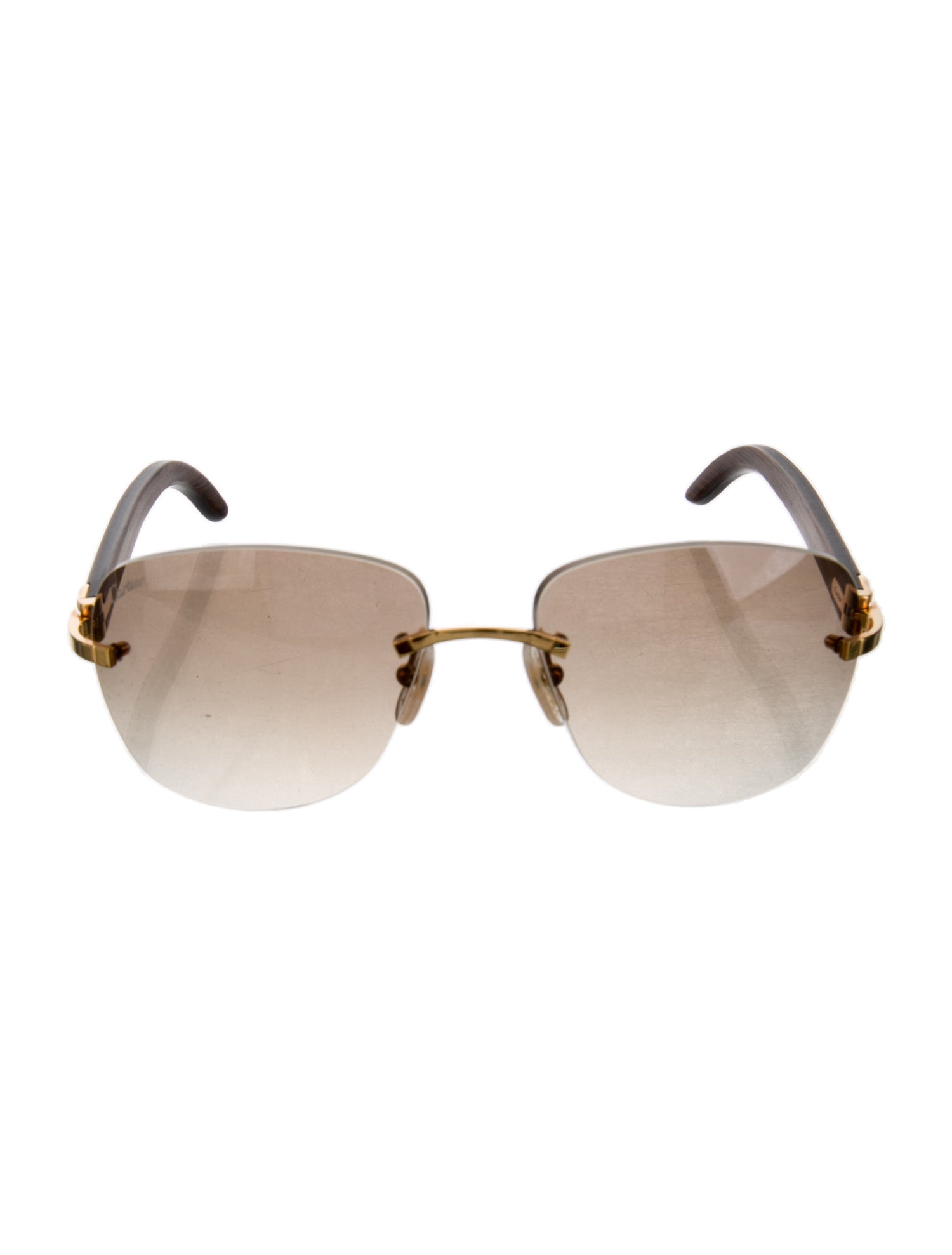 Cartier Gradient Rimless Square Sunglasses