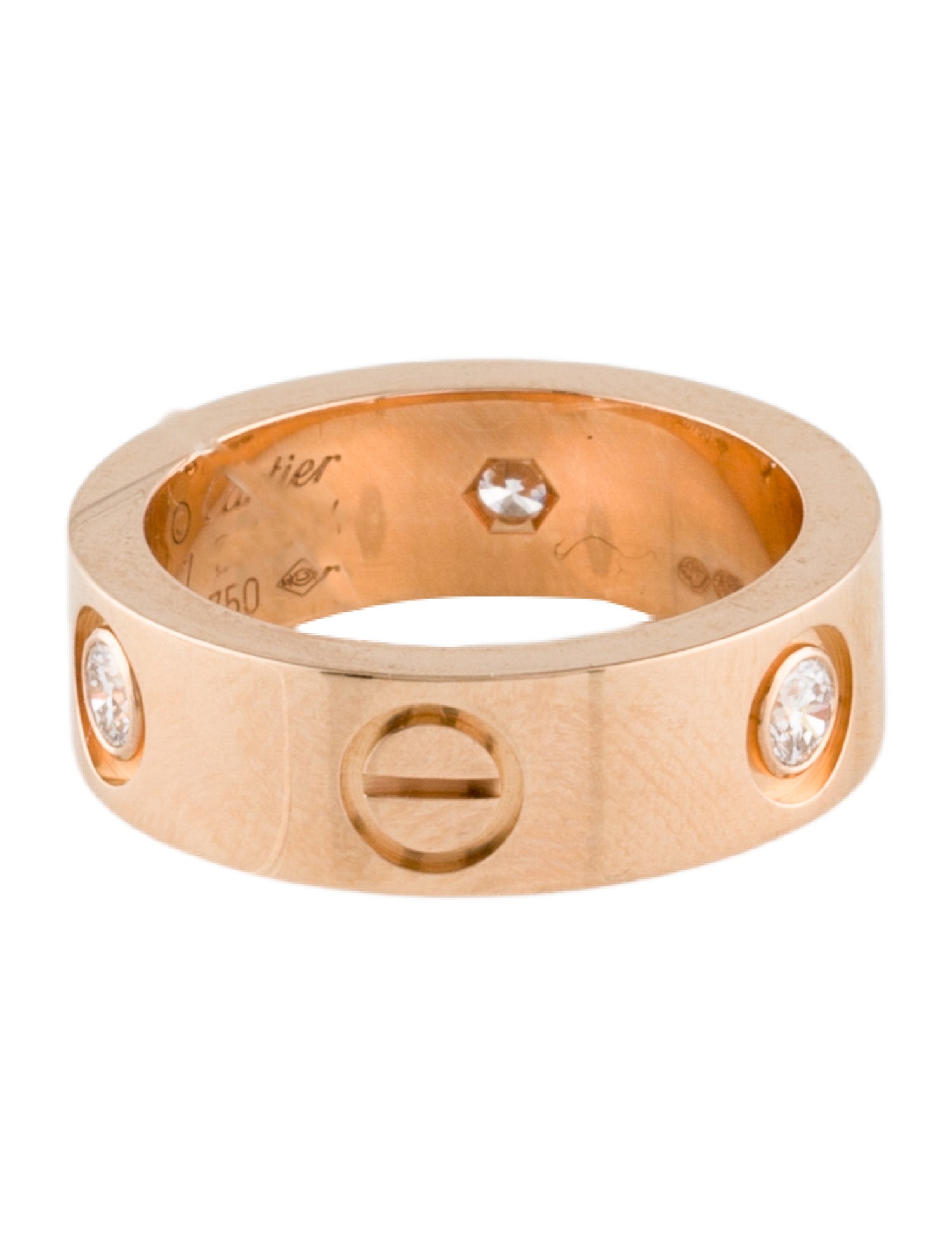 Cartier 3 Diamonds LOVE Ring, Classic Model