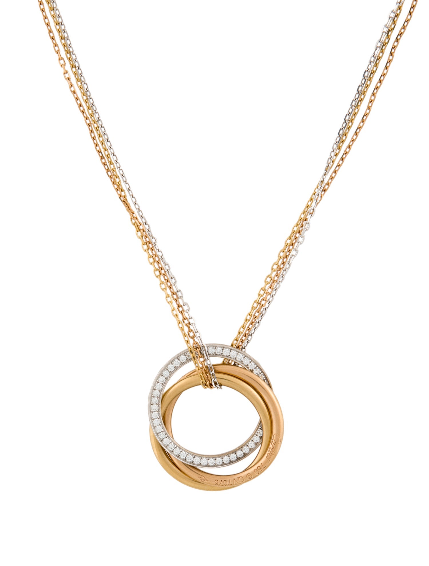 Cartier Diamond Medium Trinity Necklace