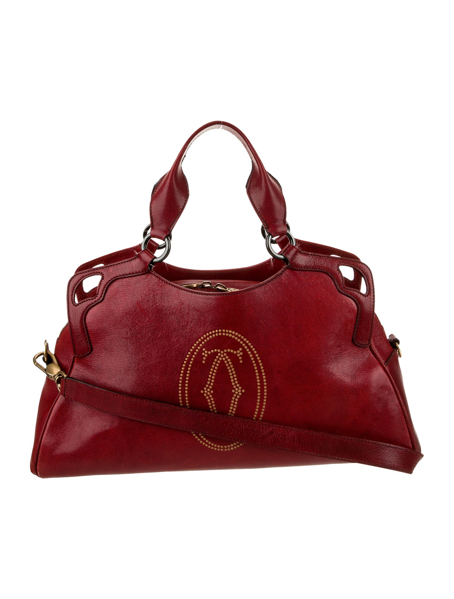 Cartier Leather Top Handle Bag