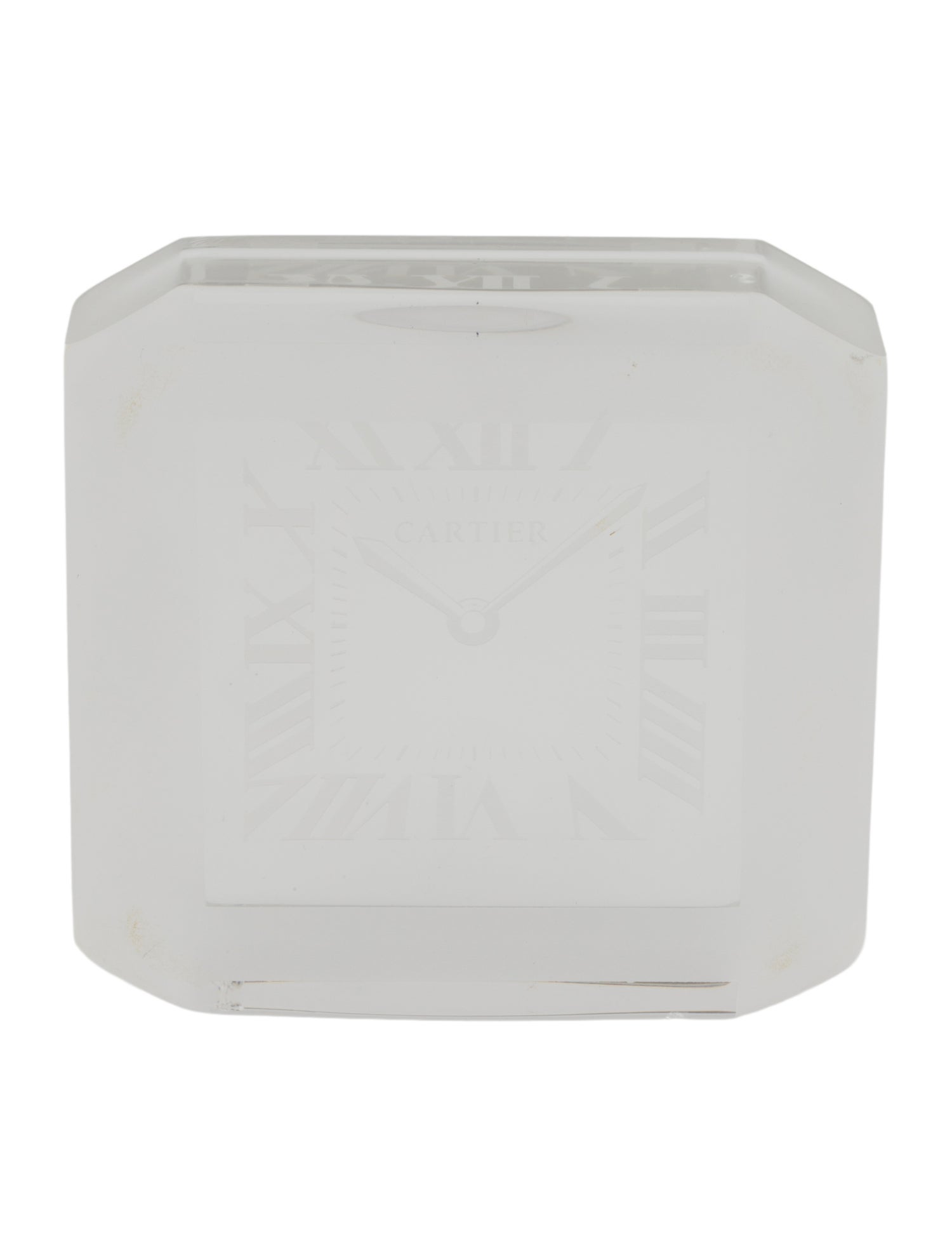 Cartier Semi-Frosted Crystal Paperweight