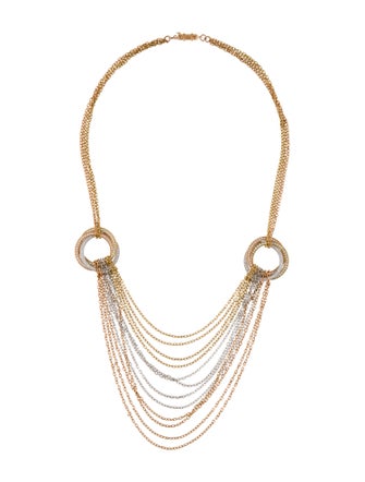 Cartier 18K Diamond Draped Chain Necklace