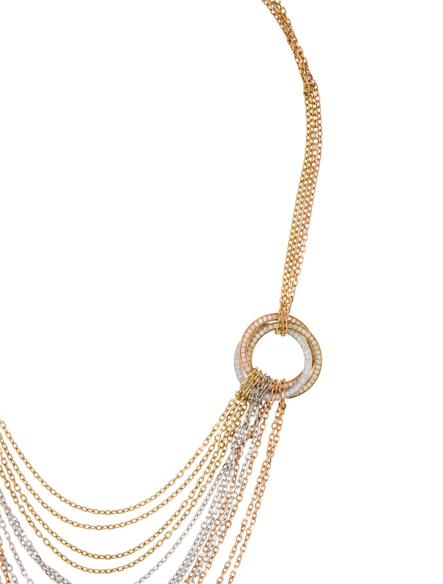 Cartier 18K Diamond Draped Chain Necklace