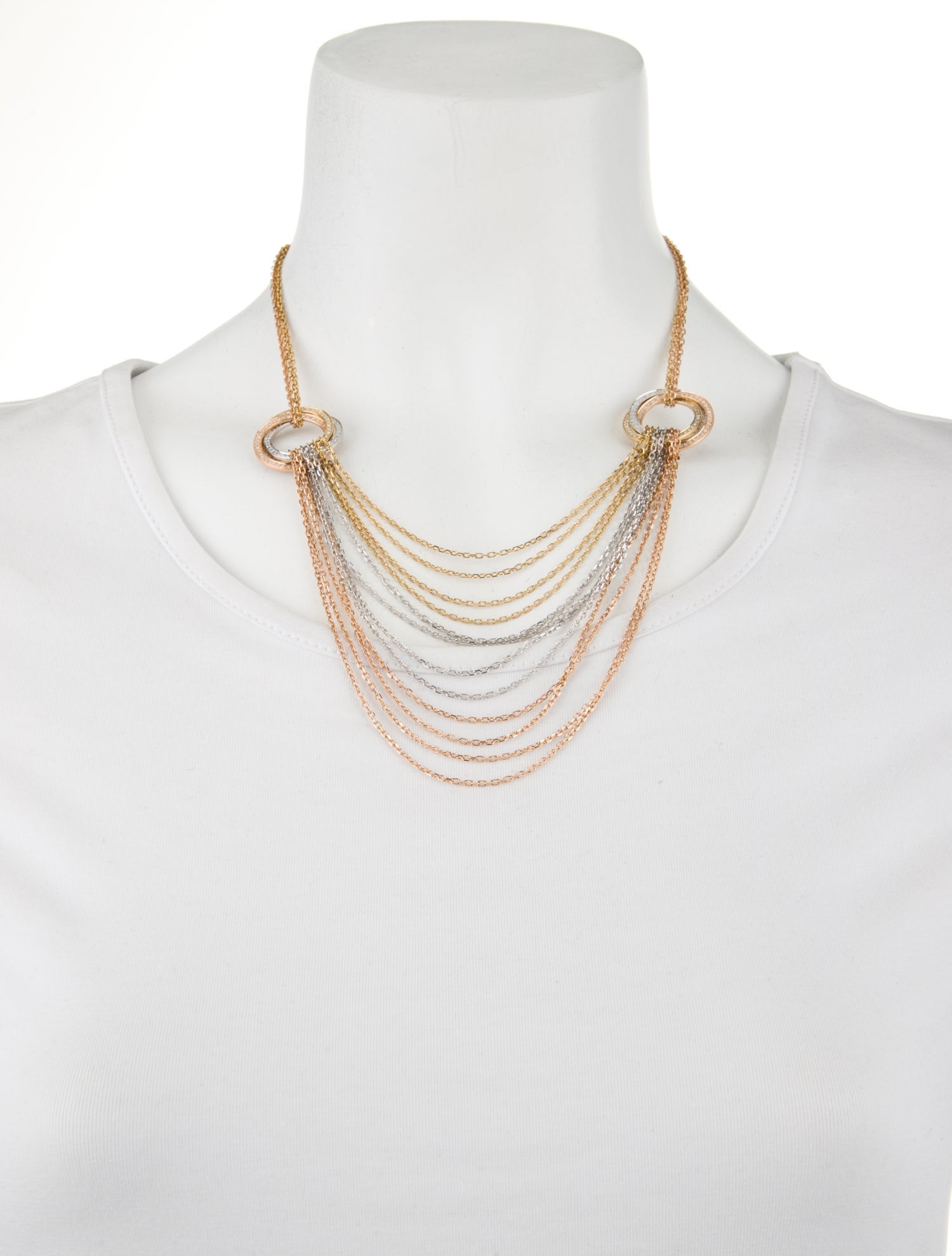 Cartier 18K Diamond Draped Chain Necklace