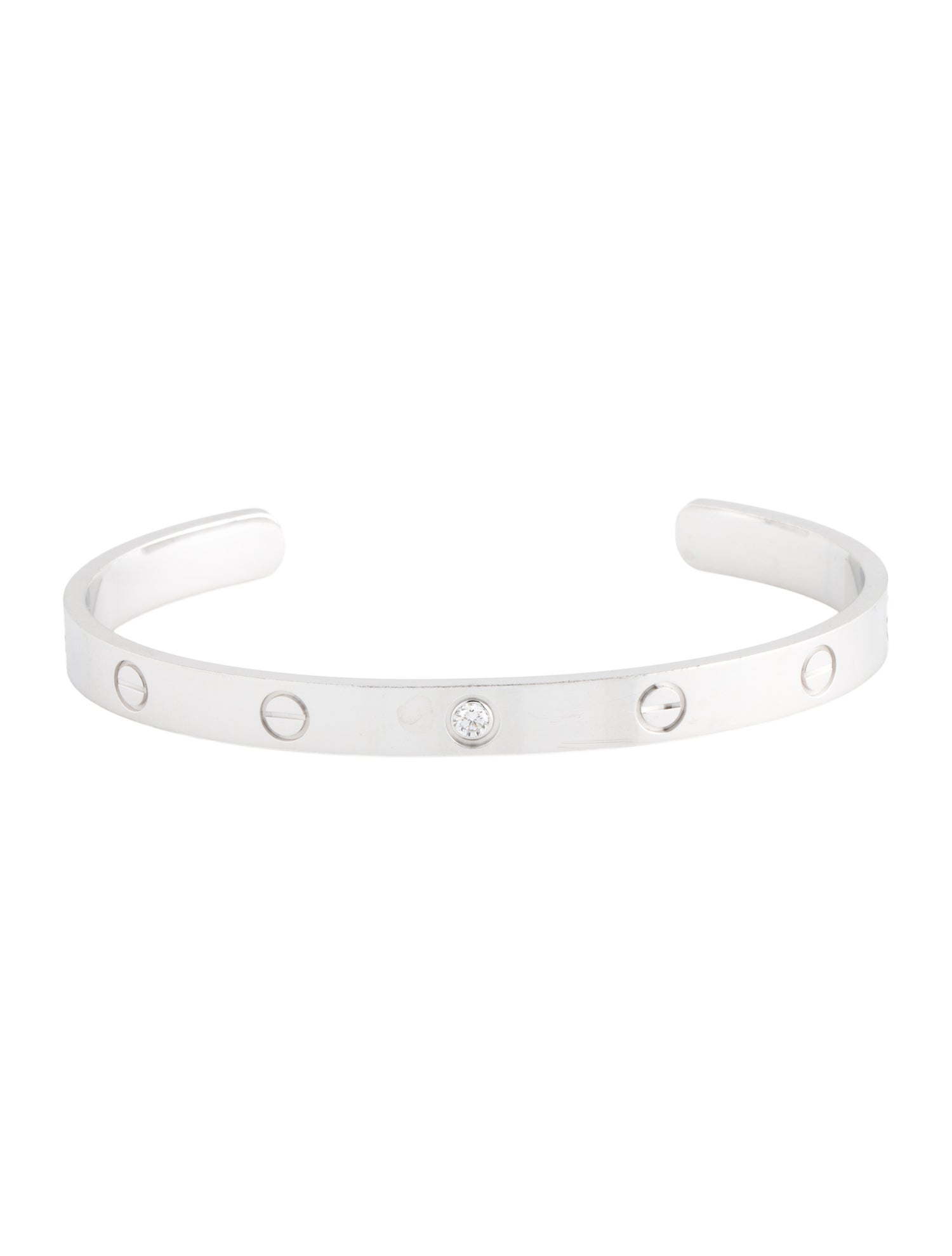 Cartier Classic Model 1 Diamond LOVE Cuff Bracelet