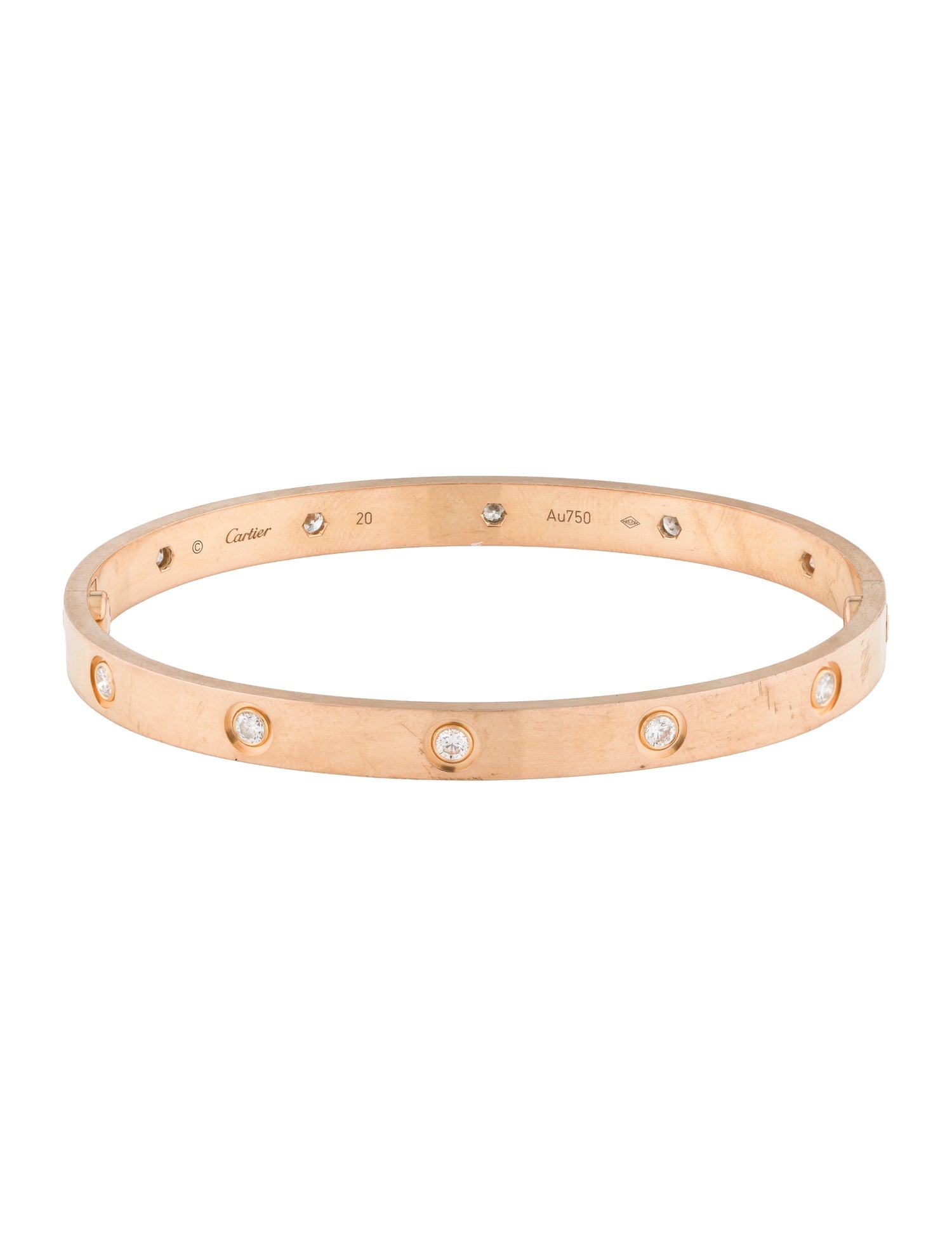 Cartier LOVE Bracelet, Classic Model, 10 Diamonds