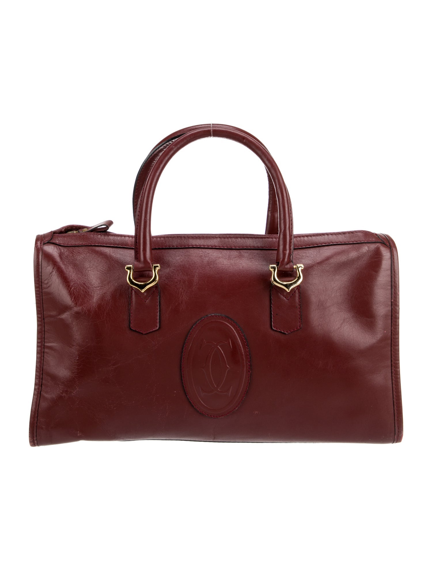Cartier Leather Top Handle Bag
