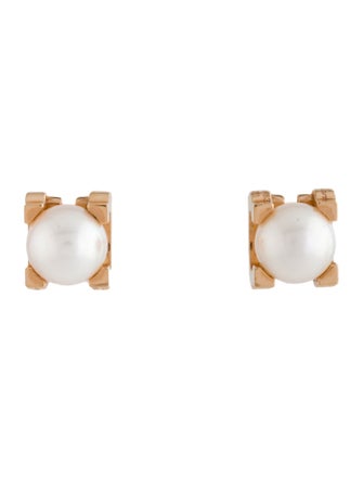 Cartier Pearl C de Cartier Stud Earrings