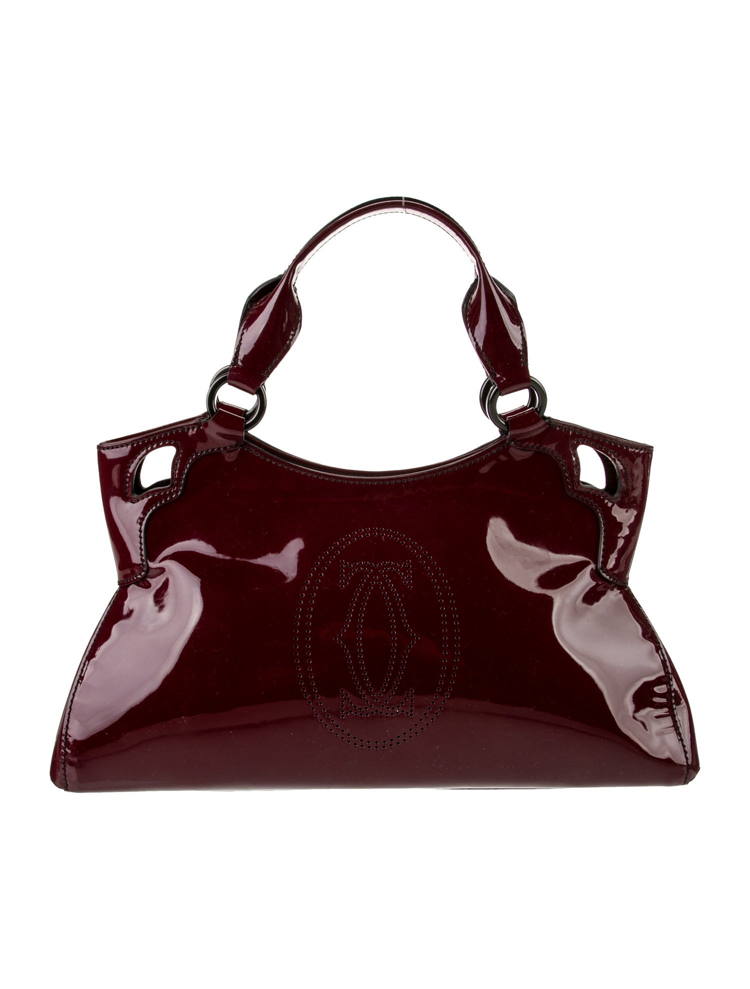 Cartier Patent Leather Top Handle Bag