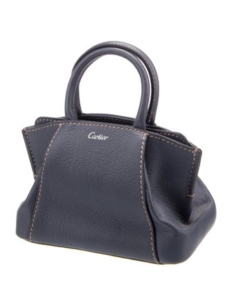 Cartier Leather C Top Handle Bag