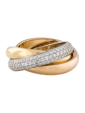 Cartier Classic Half-Paved Trinity Ring