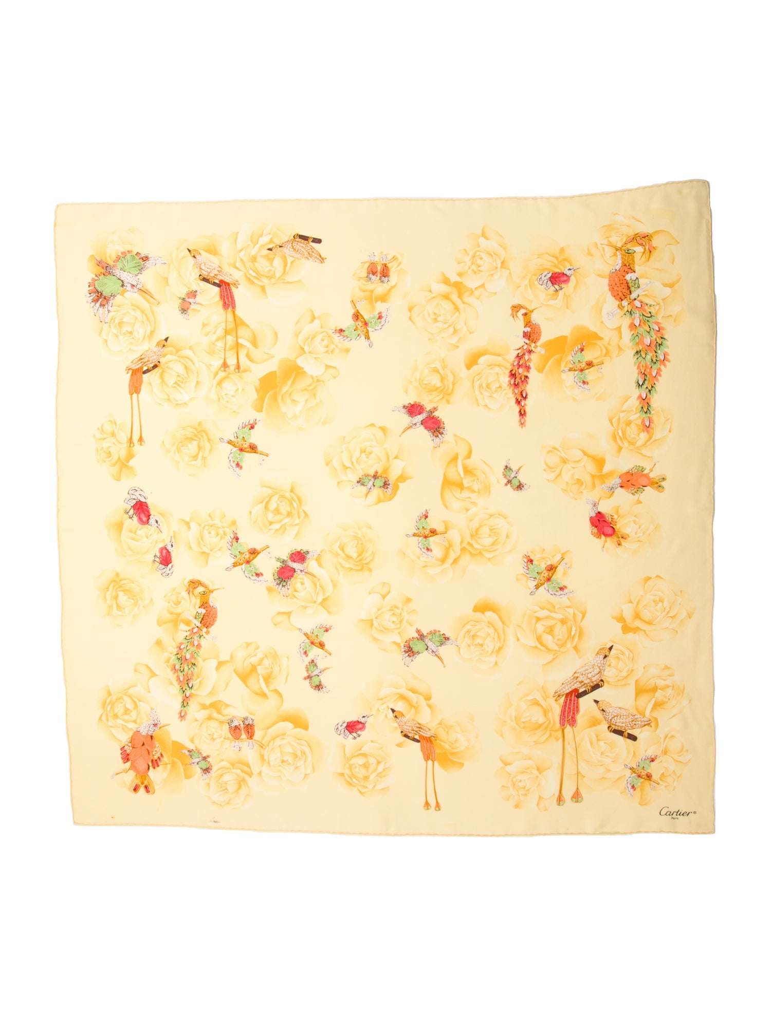 Cartier Silk Floral Print Scarf