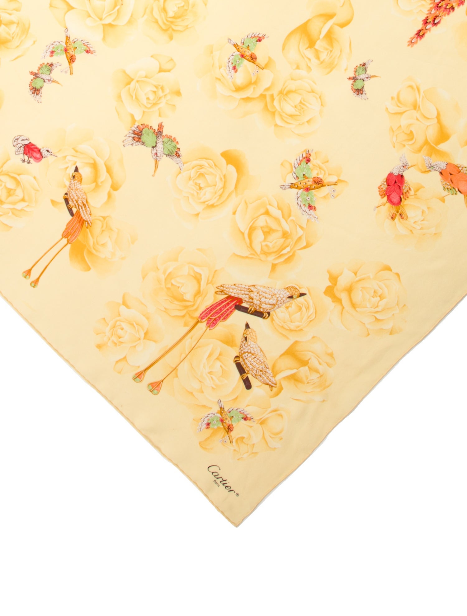 Cartier Silk Floral Print Scarf