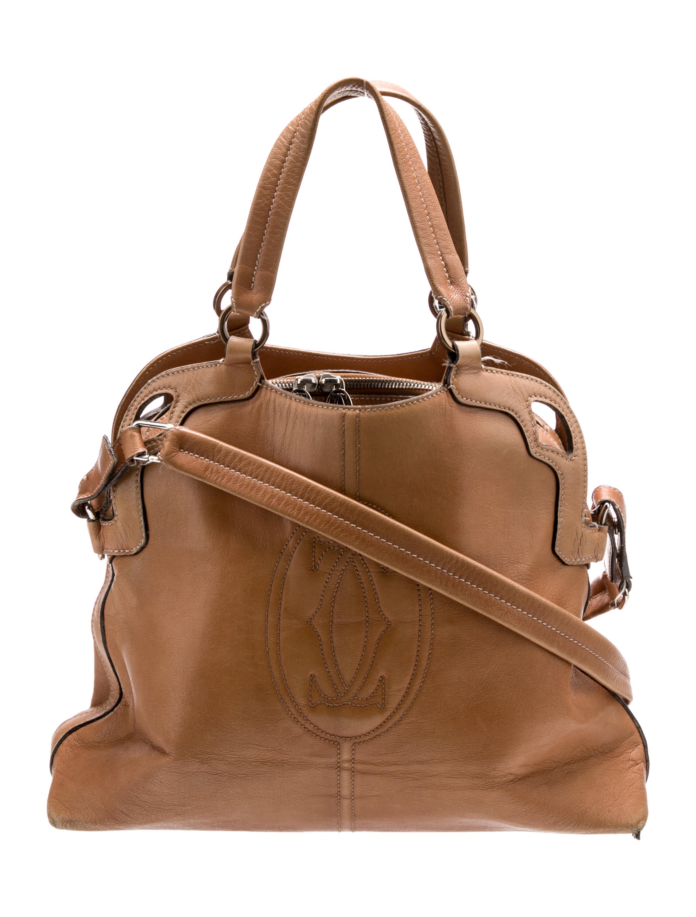 Cartier Leather Top Handle Bag