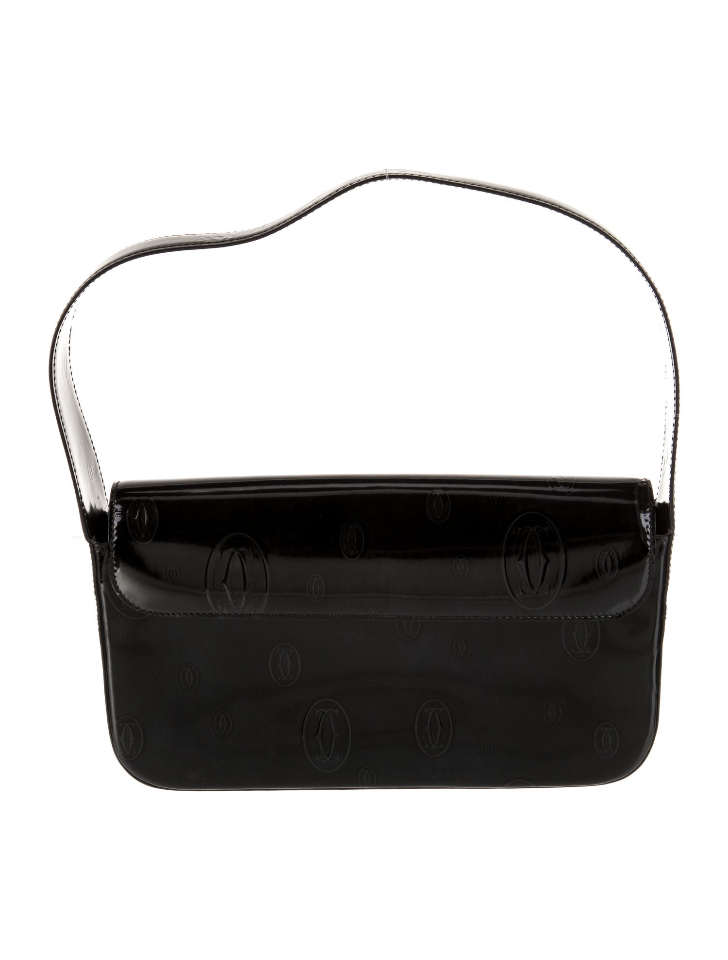 Cartier Patent Leather Top Handle Bag