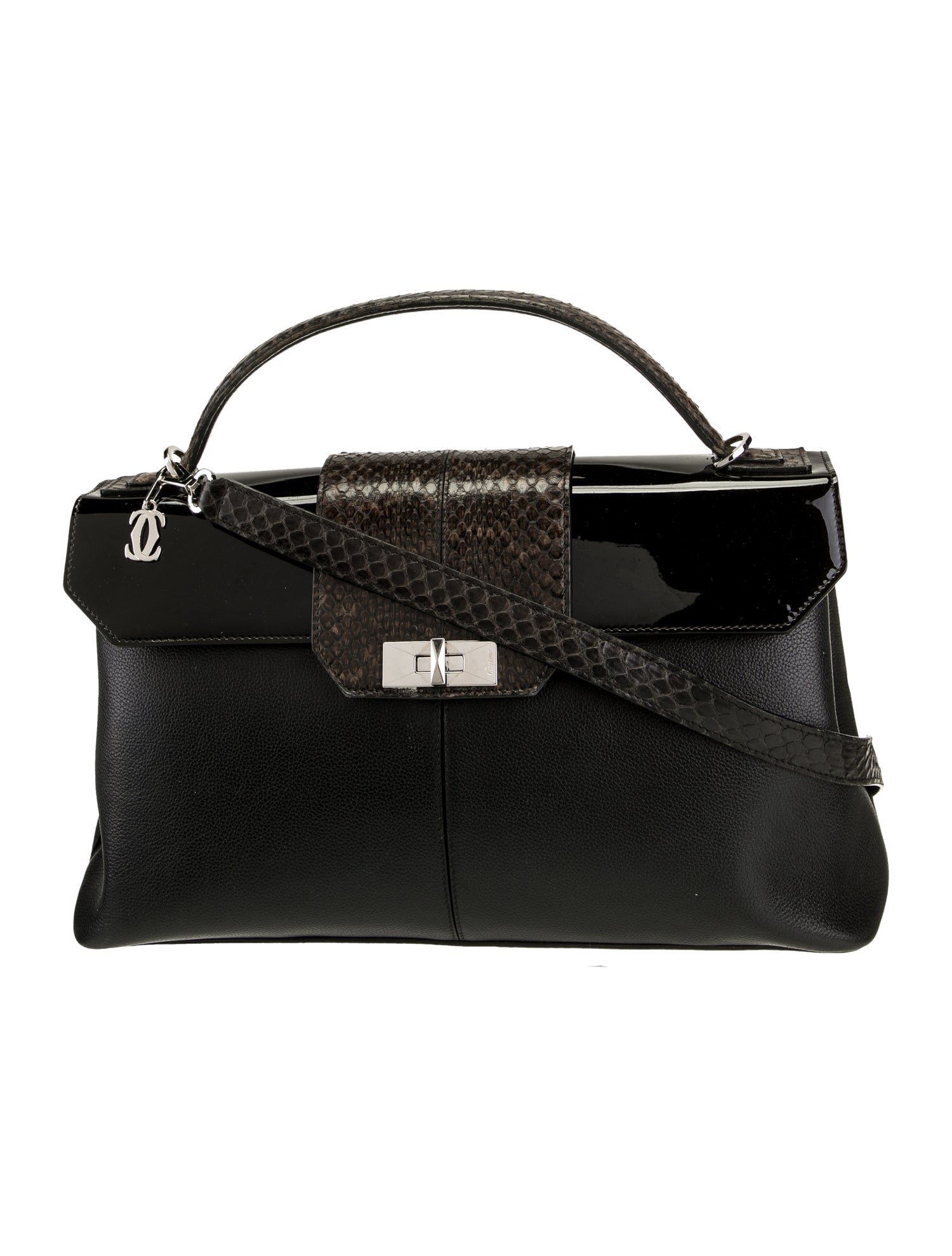 Cartier Leather Top Handle Bag