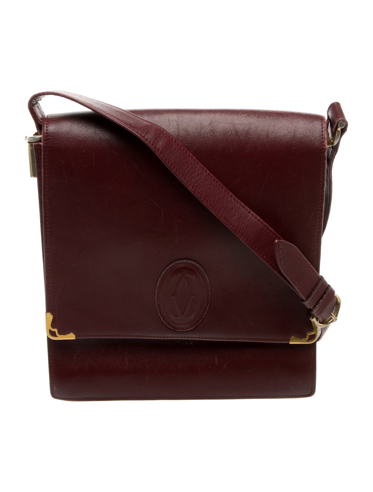 Cartier Leather Messenger Bag Vintage