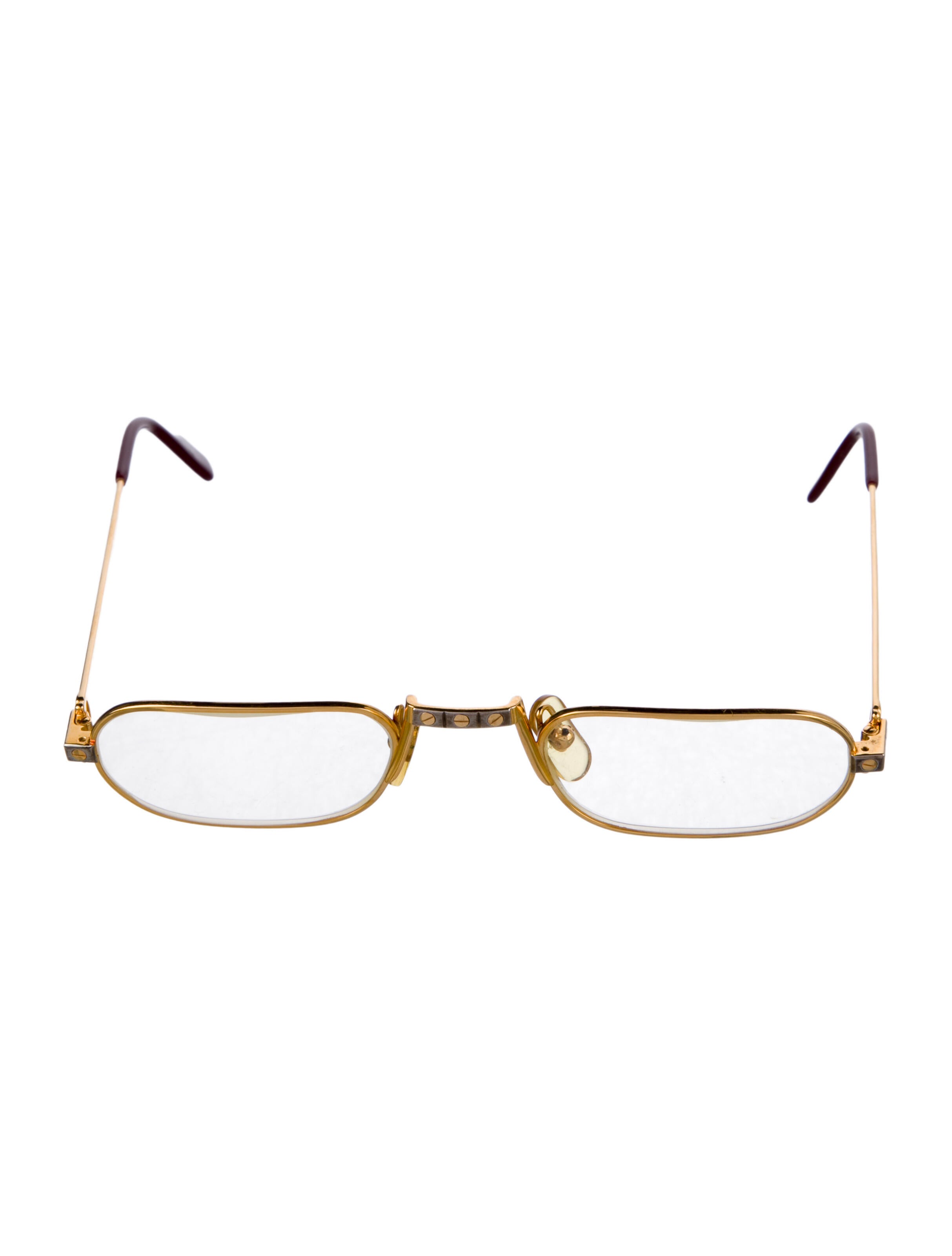 Must de Cartier Demi Lune Santos Square Eyeglasses
