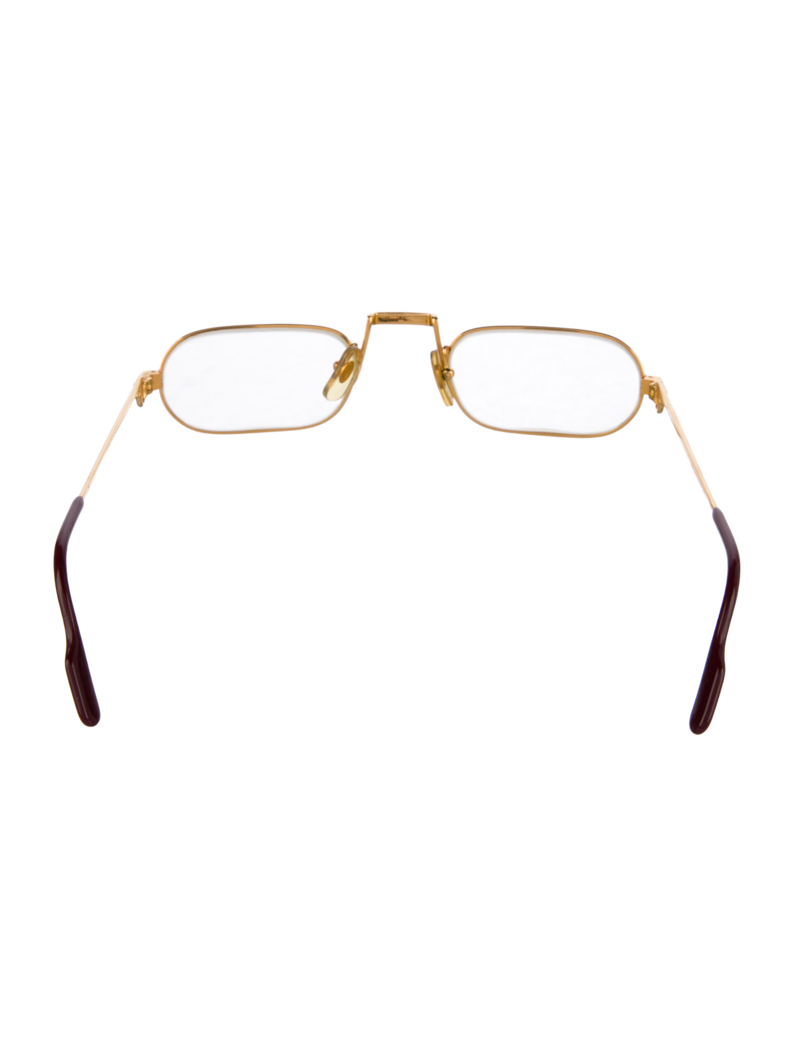 Must de Cartier Demi Lune Santos Square Eyeglasses