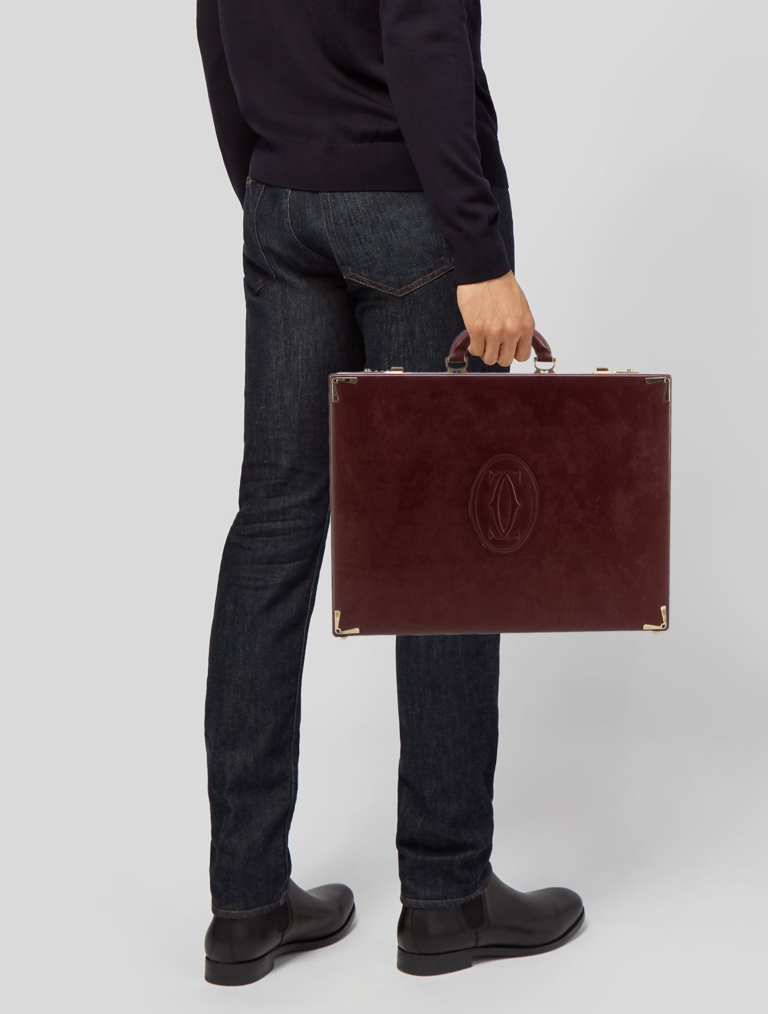 Cartier Leather Briefcase Vintage