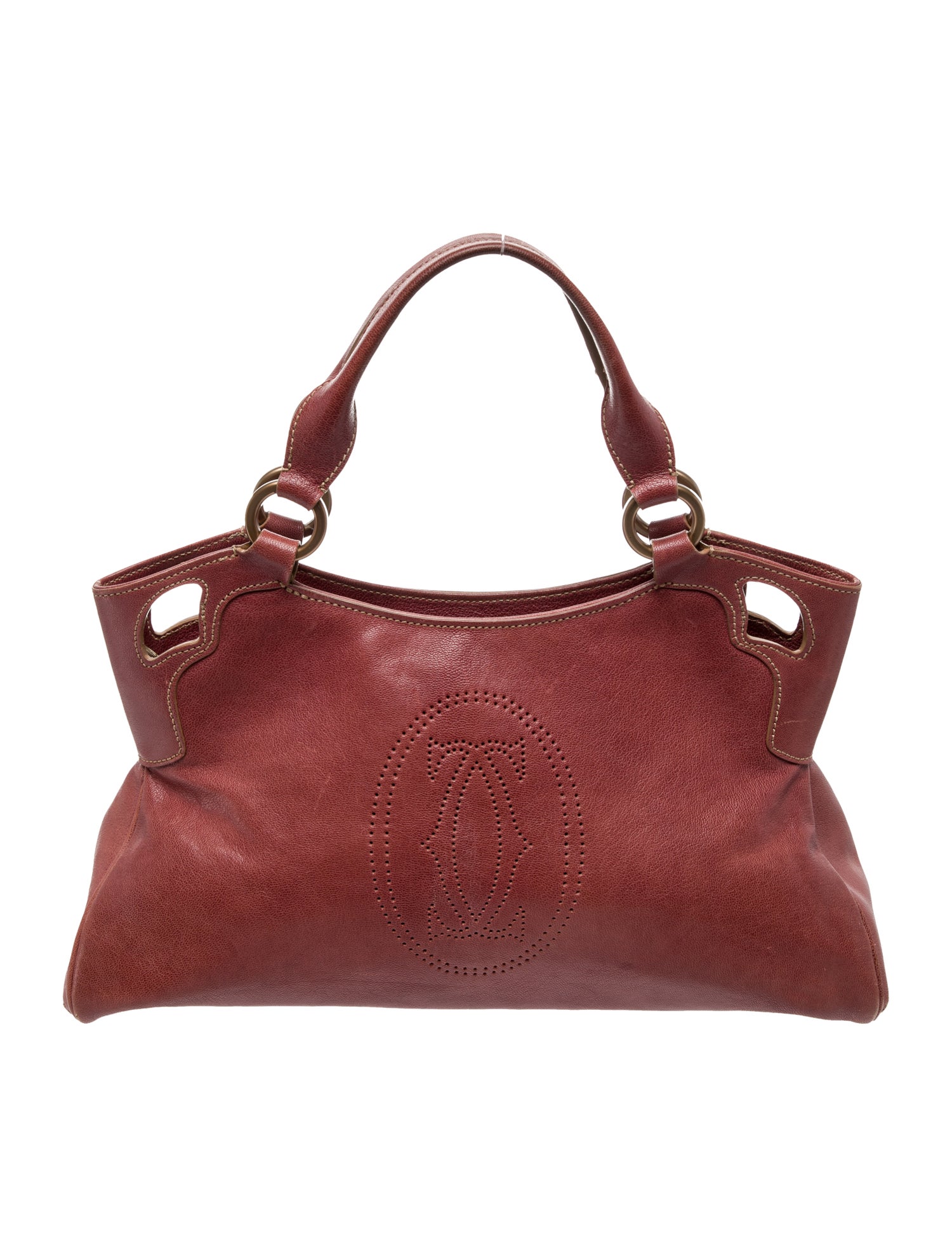 Cartier Leather Top Handle Bag