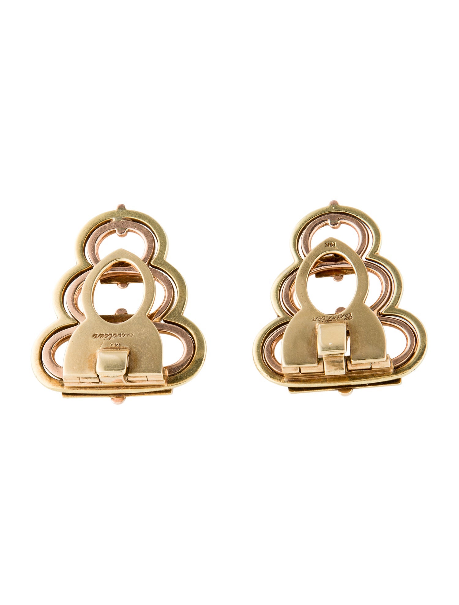 Cartier Vintage Two-Tone Lapel Clips