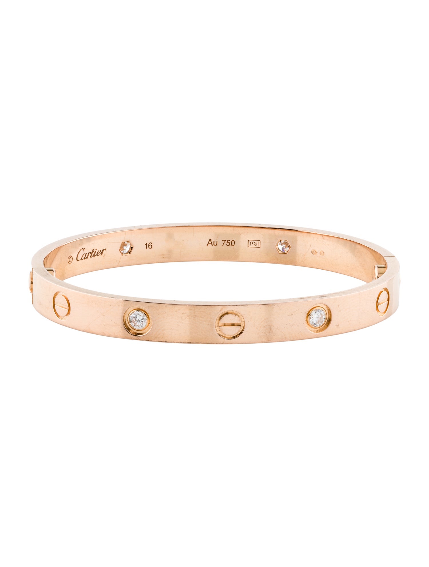 Cartier 4 Diamonds LOVE Bracelet, Classic Model