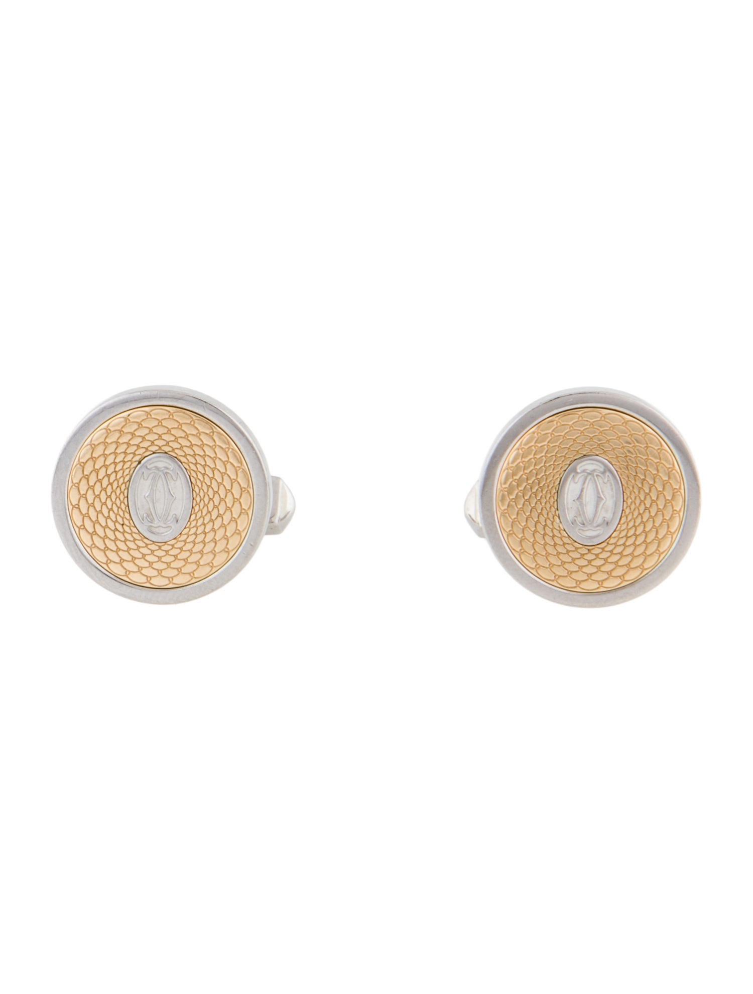 Cartier Double C De Cartier Sunray Cufflinks