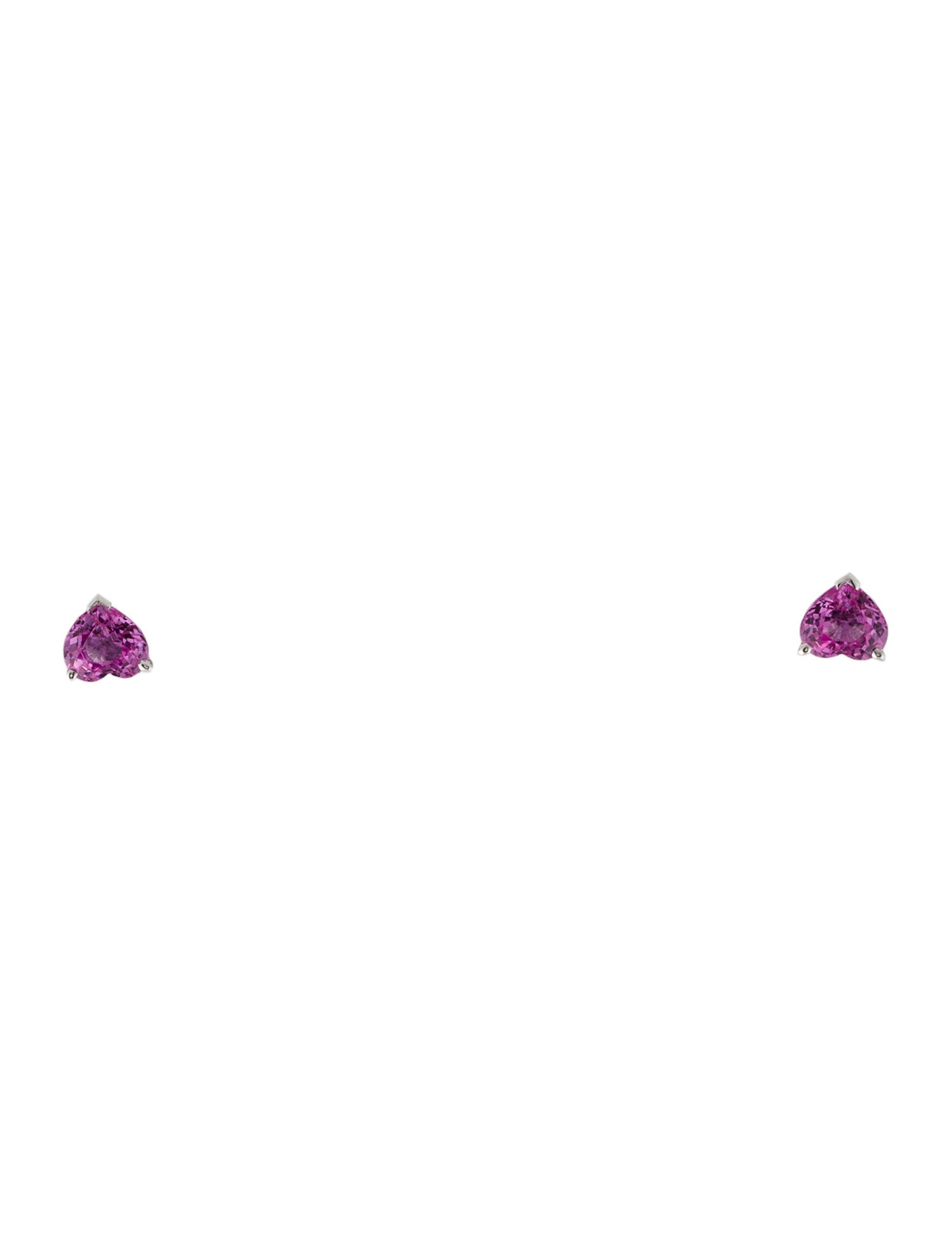 Cartier Vintage Sapphire Heart Stud Earrings