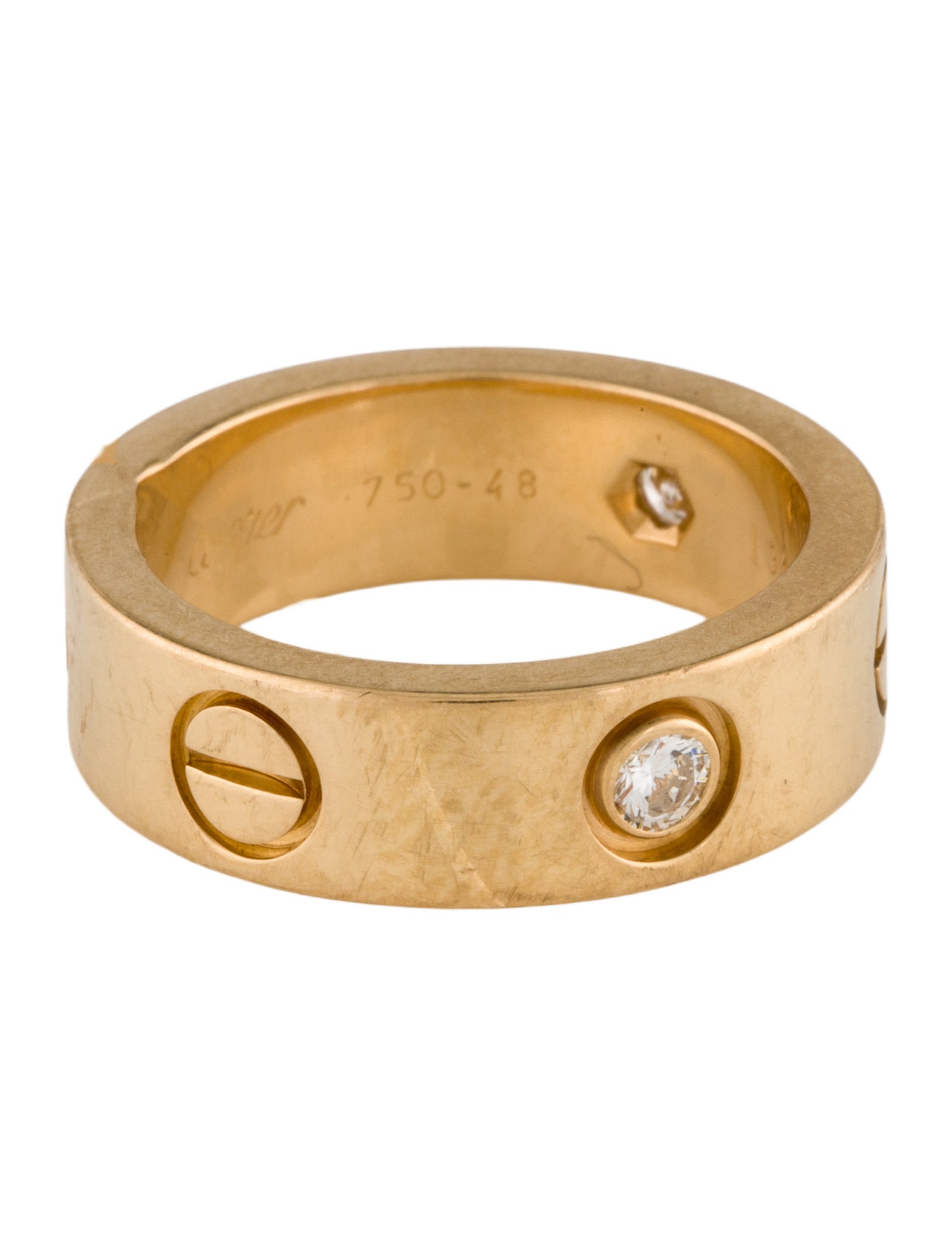 Cartier Vintage Three Diamond LOVE Ring