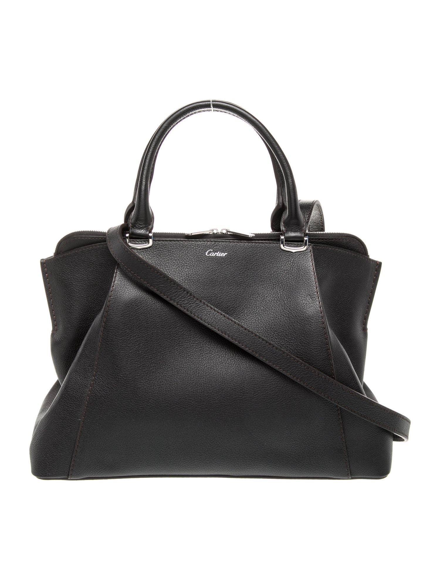 Cartier Leather Top Handle Bag