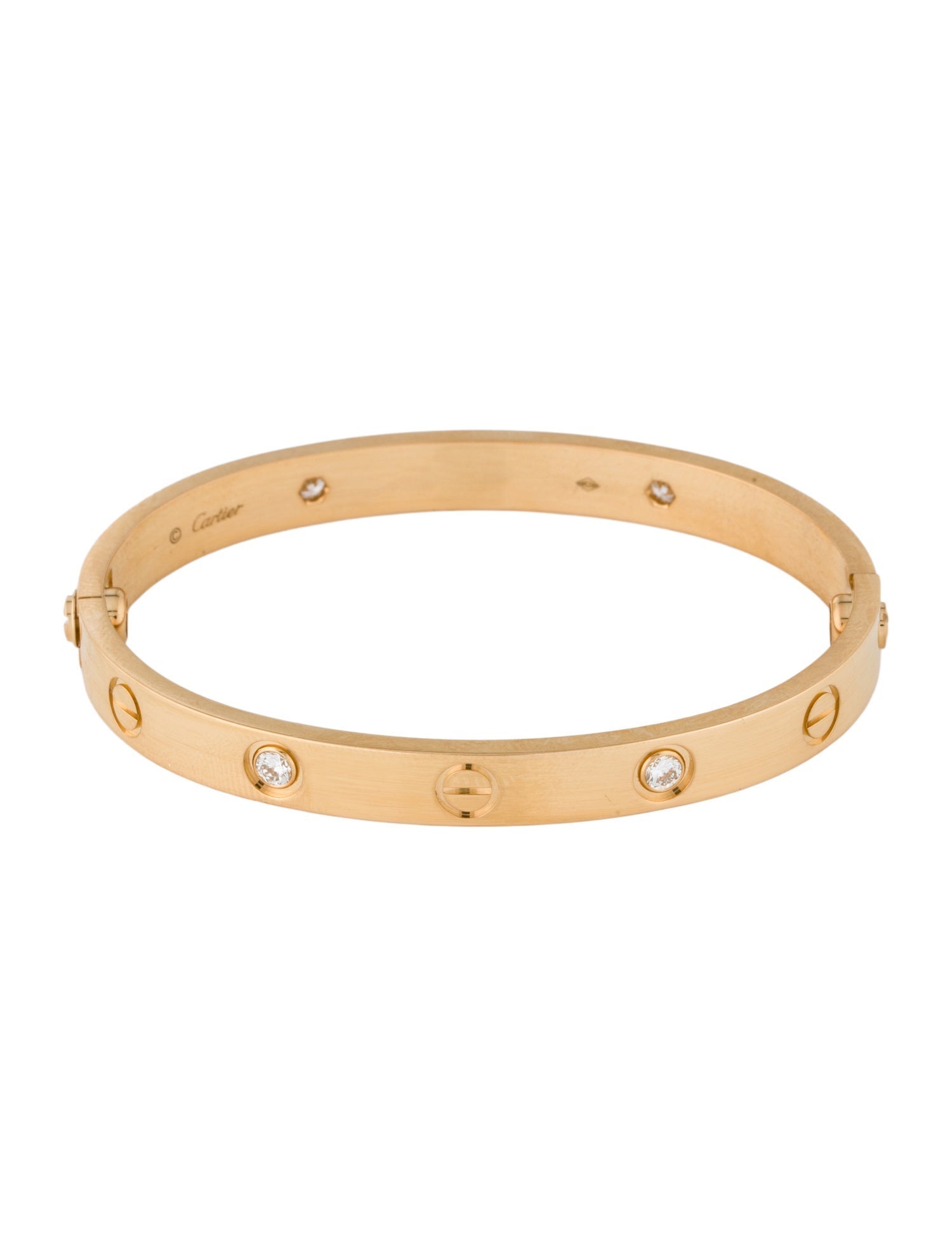 Cartier LOVE Bracelet, Classic Model, 4 Diamonds