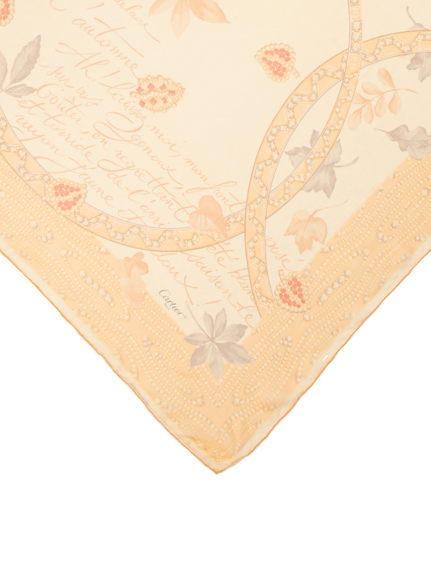 Cartier Silk Floral Print Scarf