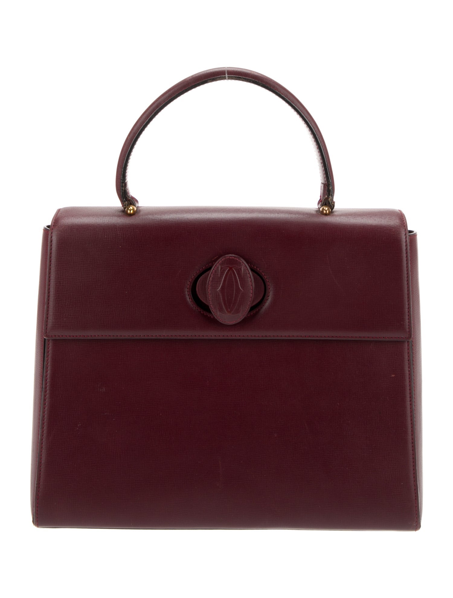 Cartier Leather Top Handle Bag