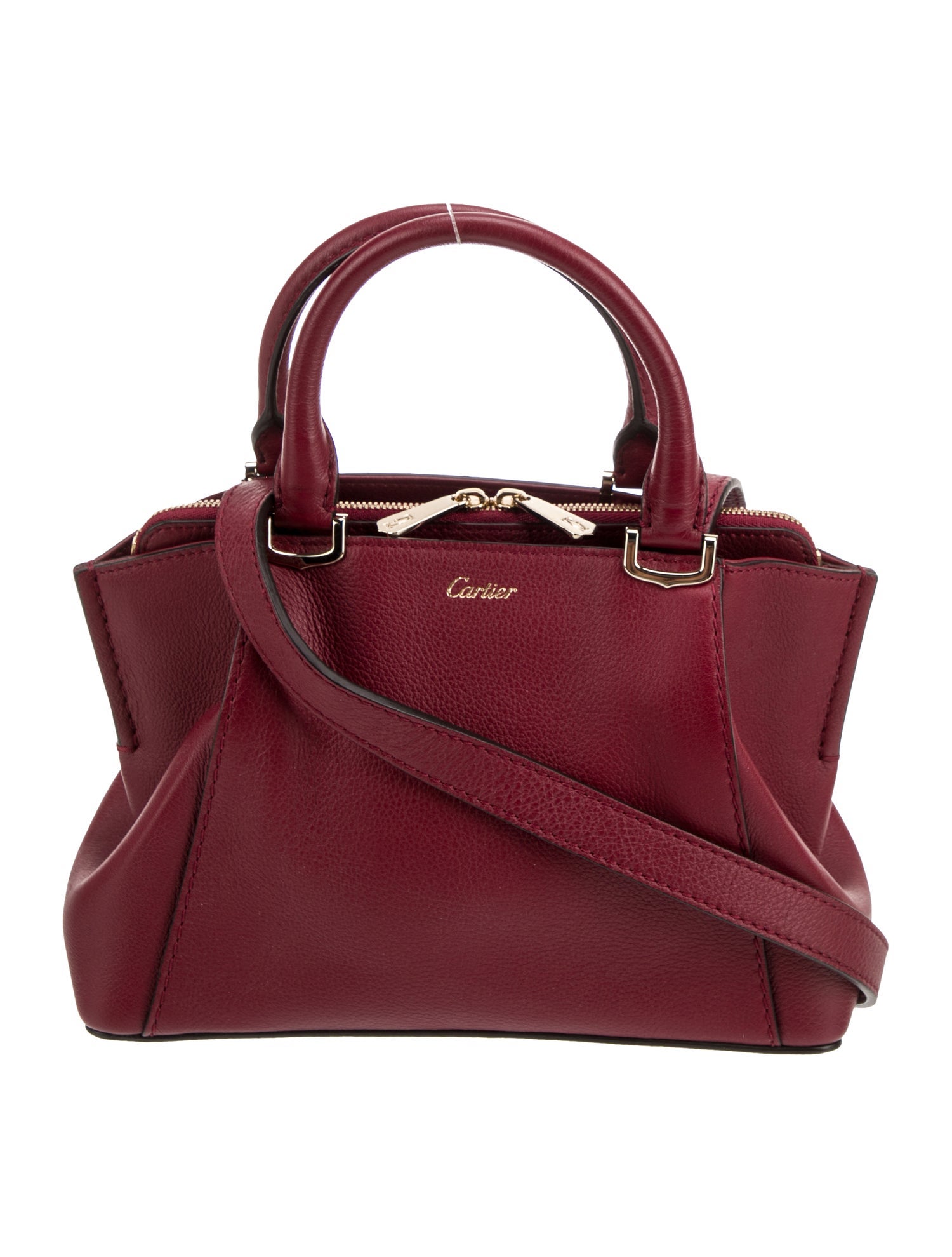 Cartier Leather Top Handle Bag