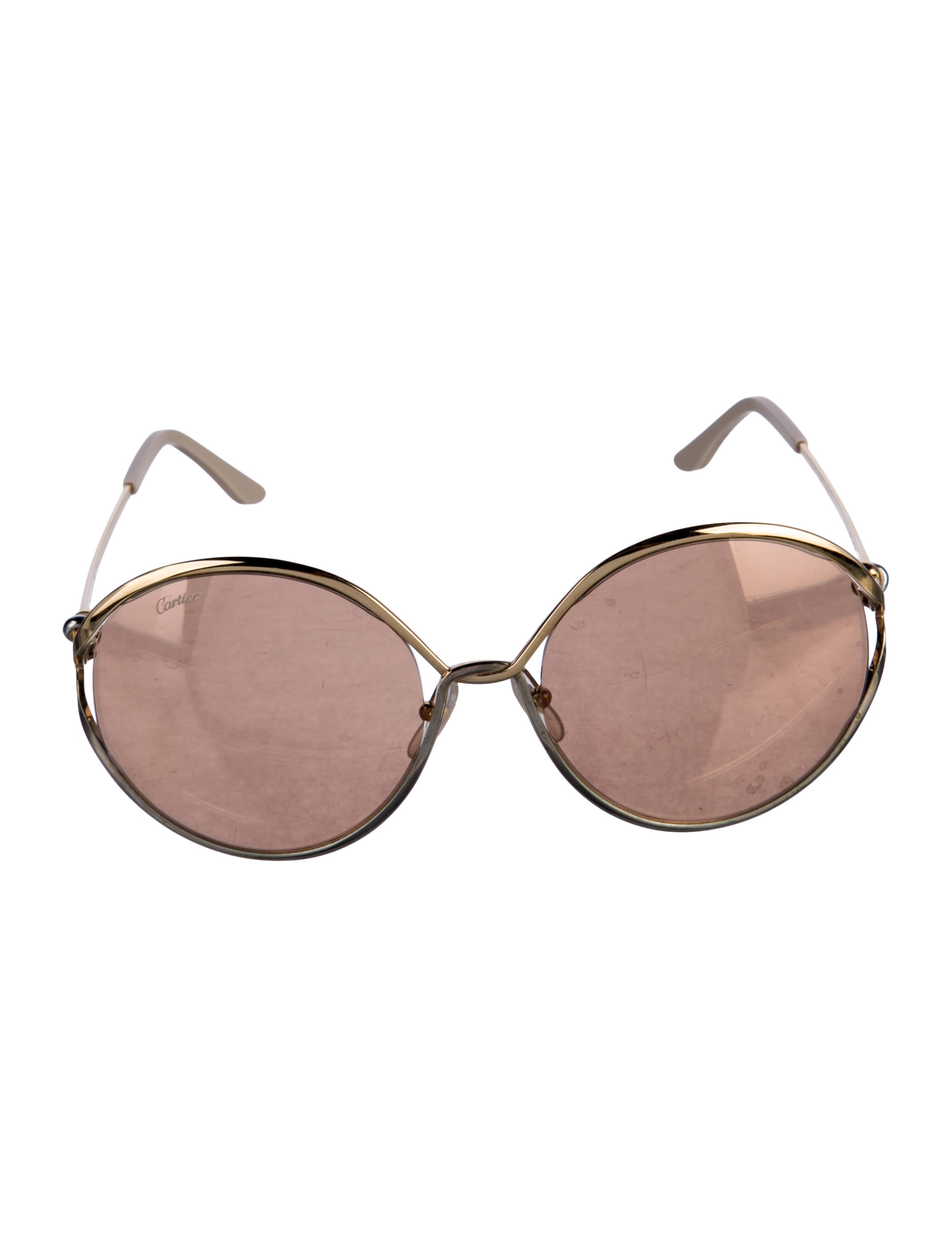 Cartier Oversize Mirrored Sunglasses